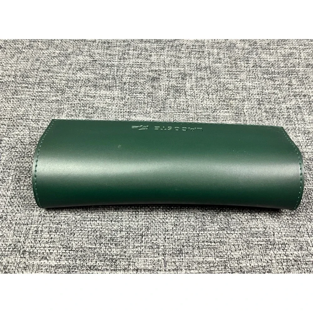 Lacoste Forest Green Eyewear Sunglasses Case Snap Closure Debossed Logo